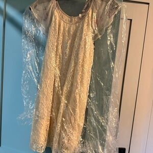 LoveShackFancy Cream Lace Kids Dress